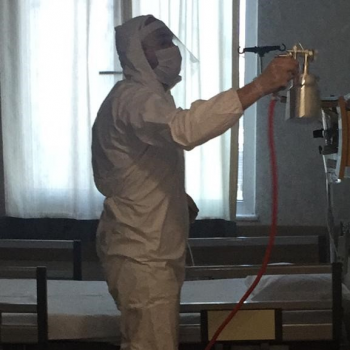 özel ordu sevgi hastanesi korona virüsüne karşi dezenfekte edildi